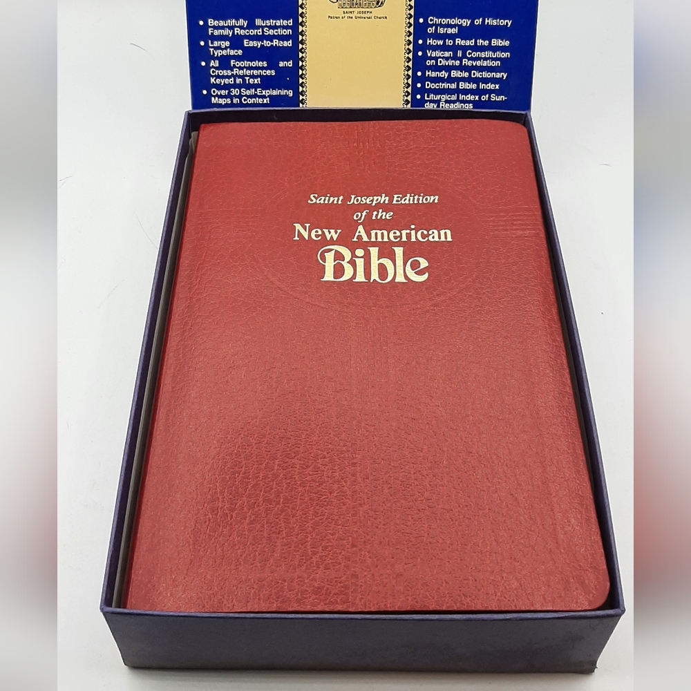 Saint Joseph Edition of the New American Bible - Red Leather - New Read